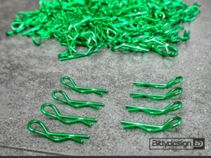 Bittydesign Body Clips 1/10 cars (8) Roheline