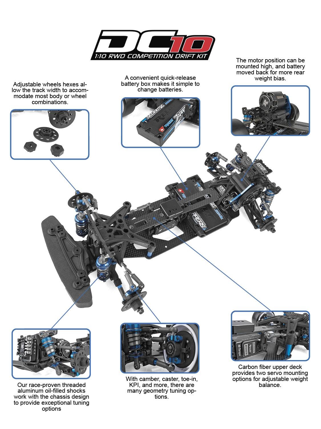 1:10 Team Associated DC10 Drift Car Kit 24 1:10 Team Associated DC10 Drift Car Kit