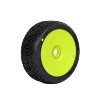 Ogo CHESTE (Clay) 1/8 Buggy Wheels, Inserts, Yellow Rims (2) Unglued (0103GCY)