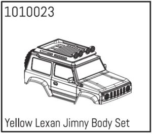 Absima Yellow Lexan Jimny Body Set
