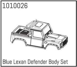 Absima Blue Lexan Defender Body Set