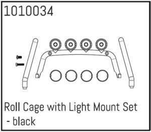Absima Roll Cage with Light Mount Set - black