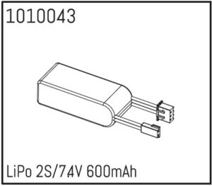 Absima LiPo 2S Battery 7.4V 600mAh (AB240063)