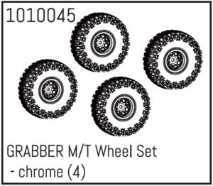 Absima GRABBER M/T Wheel Set - chrome (4)