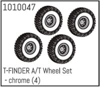 Absima T-FINDER A/T Wheel Set - chrome (4)