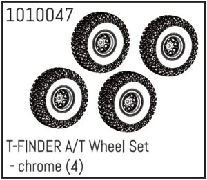 Absima T-FINDER A/T Wheel Set - chrome (4)