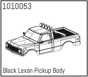 Absima Black Lexan Pickup Body