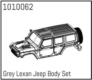 Absima Grey Lexan Wrangler Body Set