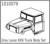 Absima Grey Lexan 6X6 Truck Body Set