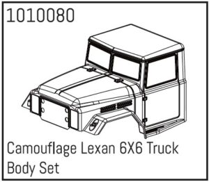 Absima Camouflage Lexan 6X6 Truck Body Set