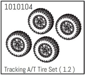 Absima 1.2" Tracking A/T Wheel Set - PRO Crawler 1:18 (4)