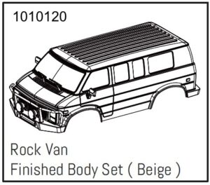Absima Rock Van PC Body Set (beige) - PRO Crawler 1:18