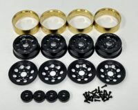 Absima 1.2"" Steel Bead Lock Wheels - black (4)