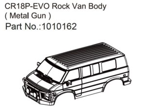 Absima Rock Van Body (silver/black) - EVO 1:18
