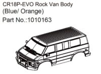 Absima Rock Van Body (blue/orange) - EVO 1:18