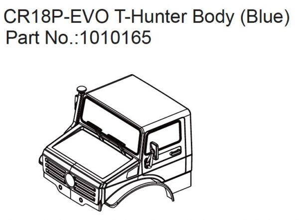 Absima T-Hunter PC Body (blue) - EVO 1:18