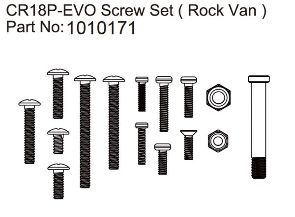 Absima Screw Set Rock Van - EVO 1:18