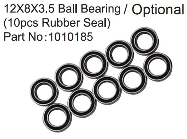 Absima 8x12x3.5mm Kuullaager 2RS (10)