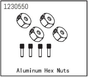 Absima Aluminum Hex Nuts (4)