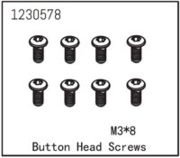 Absima Button Head Screw M3*8 (8)