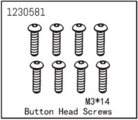 Absima Button Head Screw M3*14 (8)