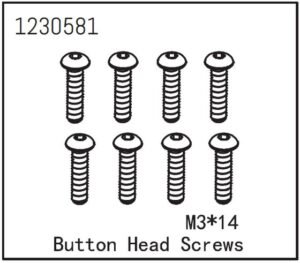 Absima Button Head Screw M3*14 (8)