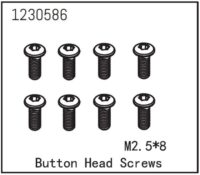 Absima Button Head Screw M2.5*8 (8)