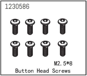 Absima Button Head Screw M2.5*8 (8)