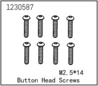 Absima Button Head Screw M2.5*14 (8)