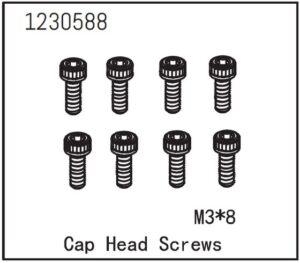 Absima Cap Head Screw M3*8 (8)