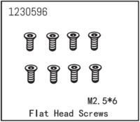 Absima M2.5x6mm Flat Head Screw (8)