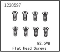Absima Flat Head Screw M2.5*8 (8)