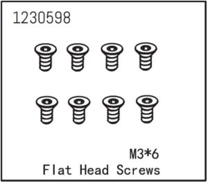 Absima Flat Head Screw M3*6 (8)