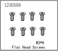 Absima Flat Head Screw M3*8 (8)
