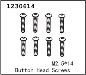Absima Button Head Screw M2.5*14 (8)