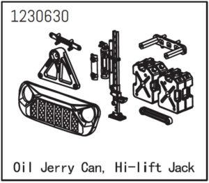 Absima Grill, Oil Jerry Can and High Lift Jack
