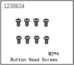 Absima Button Head Screw M2*4 (8)
