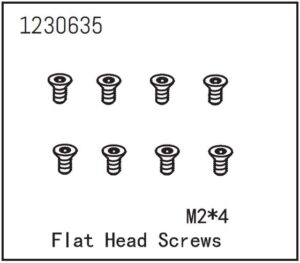 Absima Flat Head Screw M2*4 (8)