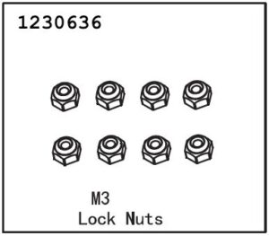 Absima Lock Nut M2.5 (8)