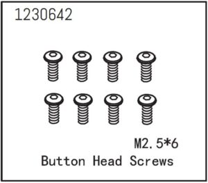 Absima Button Head Screws M2.5*6 (8)