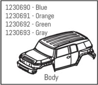 Absima Body orange - Khamba