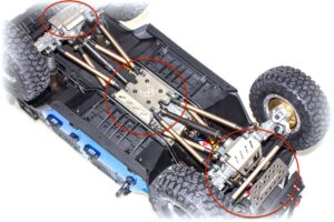 Absima Skid Plate Set for CR1.8 & CR3.4 (4)