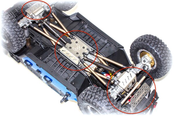 Absima Skid Plate Set for CR1.8 & CR3.4 (4)