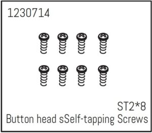 Absima Button head Self-tapping screws ST2*8 (8) - Khamba