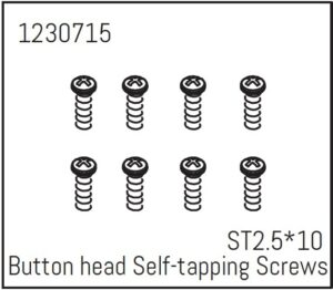 Absima Button head Self-tapping screws ST2.5*10 (8) - Khamba