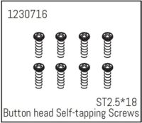 Absima Button head Self-tapping screws ST2.5*18 (8) - Khamba