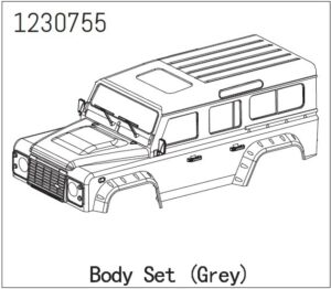 Absima Hard Plastic Body Set (Grey) - LANDI