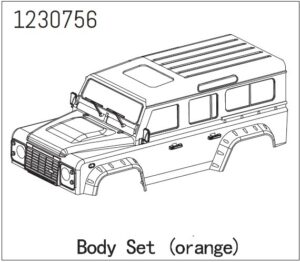 Absima Hard Plastic Body Set (Orange) - LANDI