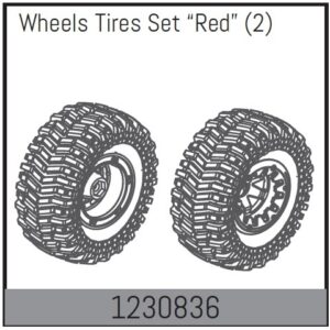 Absima Beadlock Wheel Set128*65mm - Red (2)
