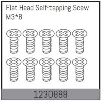 Absima M3*8 Flat Head Self-tapping Screw Set (10)